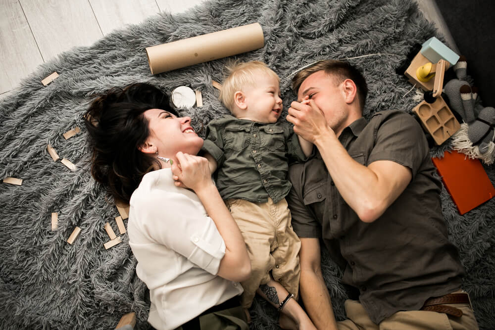 Family playing together