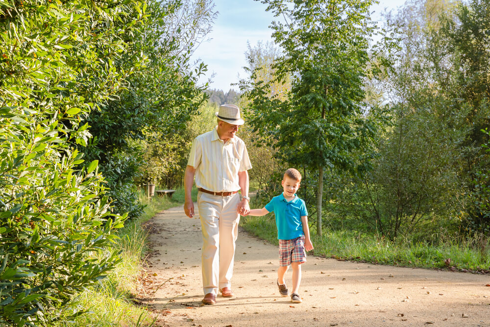 Family walking together.