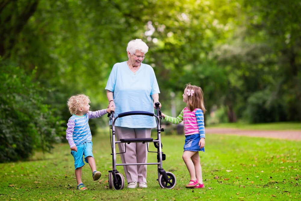 Family walking together.